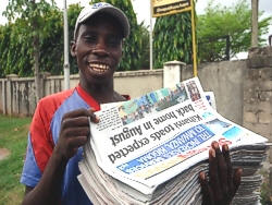 Tanzania: Newspaper vendor