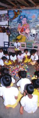 A Sarvodaya pre-school in the village of Jayanthi Gama (Sri Lanka) 